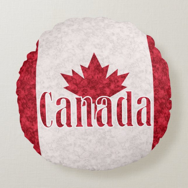 Kanada, flagga rund kudde (Framsidan)