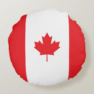Kanada flagga rund kudde
