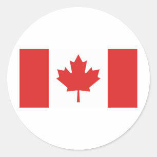 Kanada flagga runt klistermärke