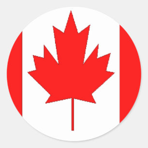 Kanada flagga runt klistermärke