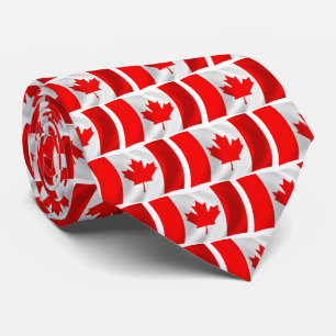 Kanada Flagga Slipöverstävning Slips