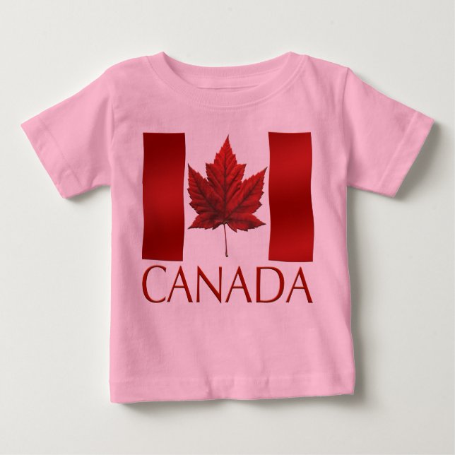 Kanada Flagga Småbarn T-shirt Canada Baby Tee Shir (Framsida)