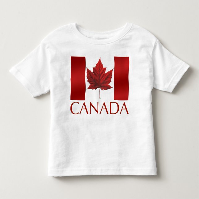 Kanada Flagga Småbarn T-shirt Canada Baby Tee Shir (Framsida)