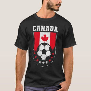 Kanada Flagga Soccer Fläkt T Shirt