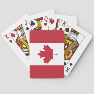 Kanada flagga som leker kort casinokort