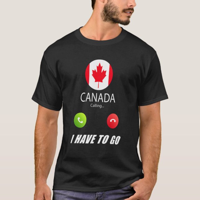 Kanada Flagga Souvenir Kanada ringer T Shirt (Framsida)