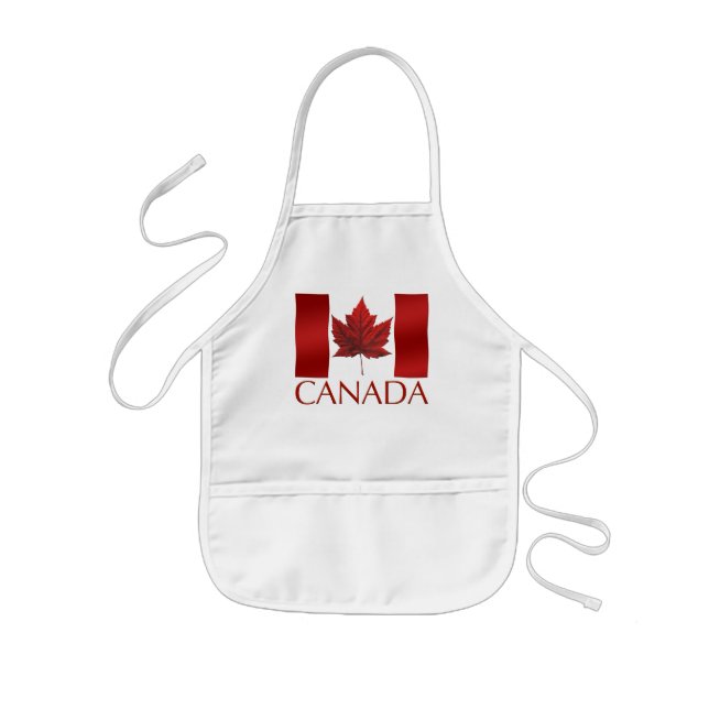 Kanada Flagga Souvenir Kids Apron Kanada Souvenir Barnförkläde (Framsidan)
