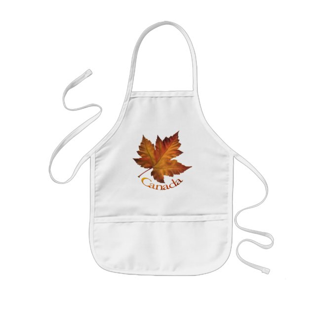 Kanada Flagga Souvenir Kids Apron Kanada Souvenir Barnförkläde (Framsidan)