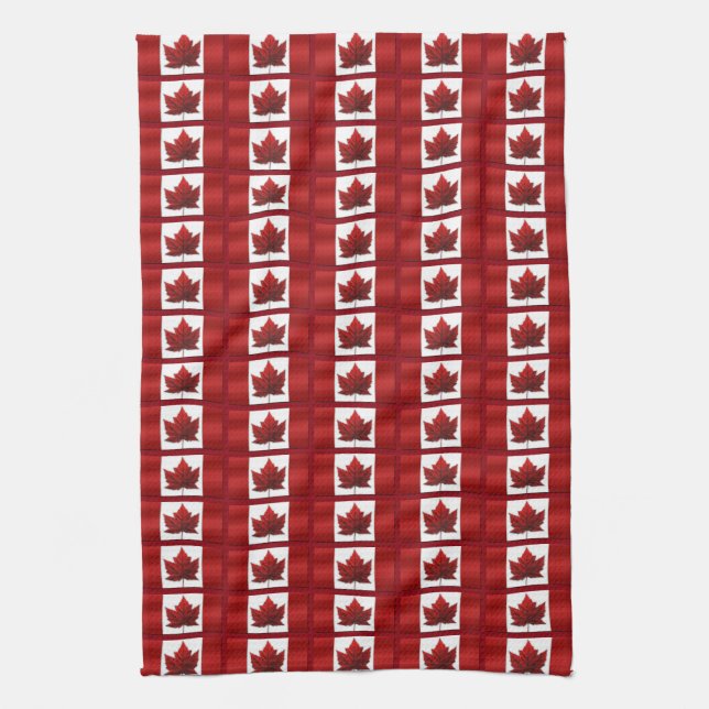 Kanada Flagga Souvenir Towel Canada Tea Towel Deco Kökshandduk (Vertikal)