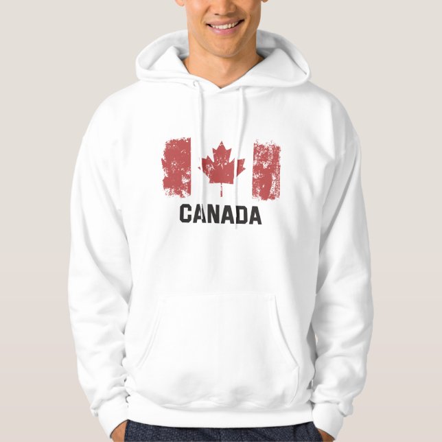 Kanada Flagga Sweatshirt Med Luva (Framsida)