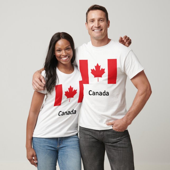 Kanada Flagga T Shirt (Unisex)