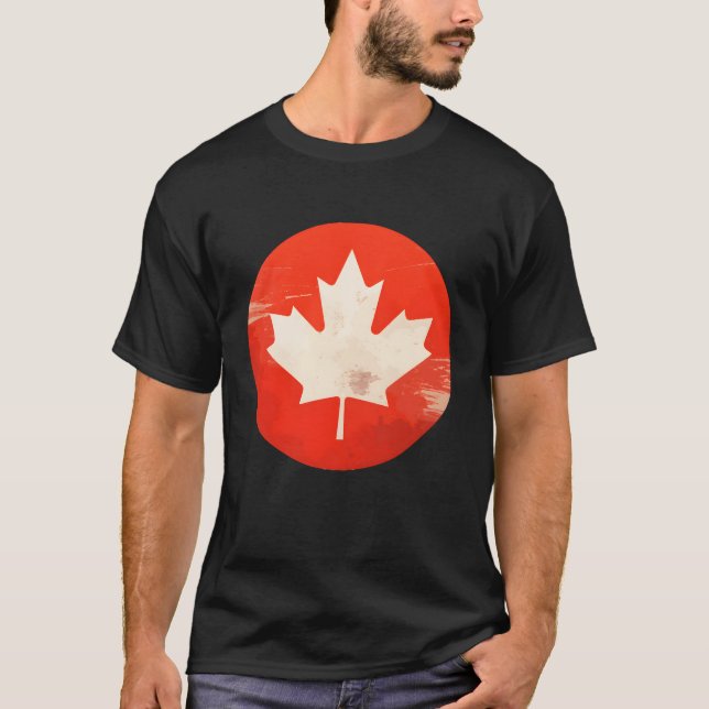 Kanada Flagga T Shirt (Framsida)
