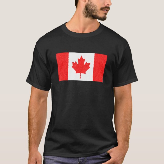 Kanada Flagga T Shirt (Framsida)