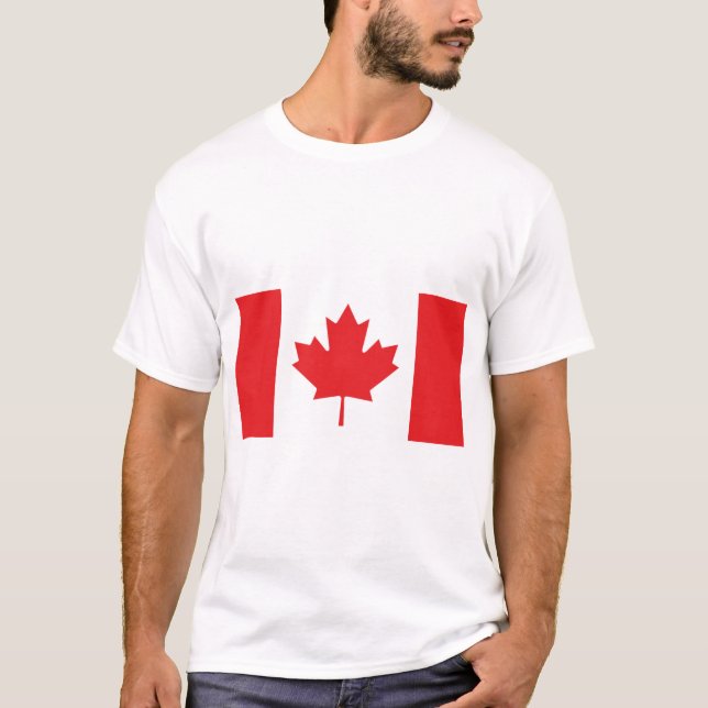 Kanada Flagga T Shirt (Framsida)