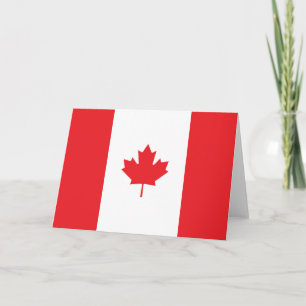Kanada flagga tack kort
