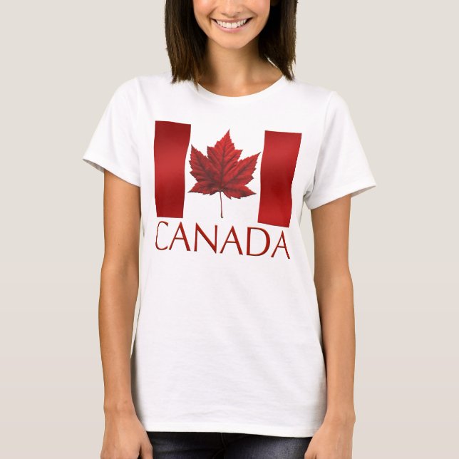 Kanada Flagga Tanktop Women's Canada Souvenir Shir Tee (Framsida)