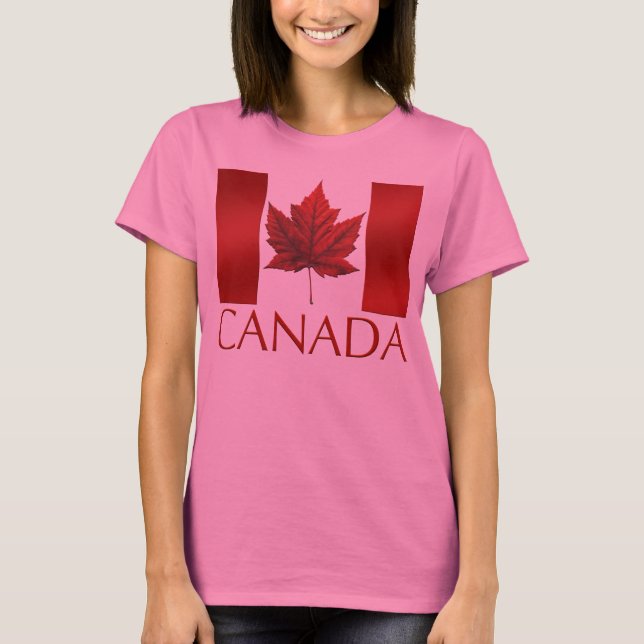 Kanada Flagga Tanktop Women's Canada Souvenir Shir Tee (Framsida)