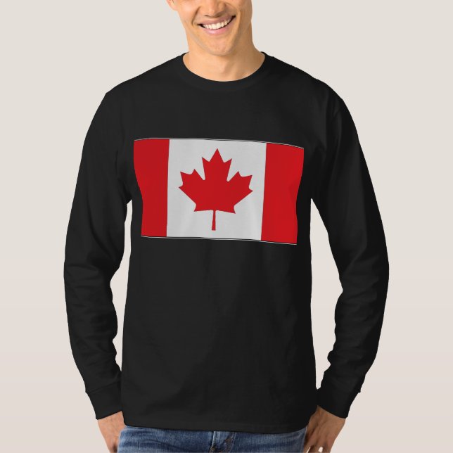 Kanada Flagga Tee Shirt (Framsida)