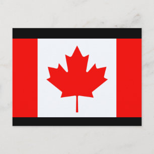 Kanada flagga vykort
