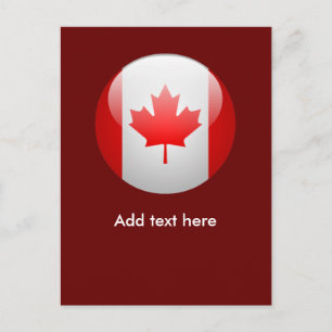 Kanada Flagga Vykort