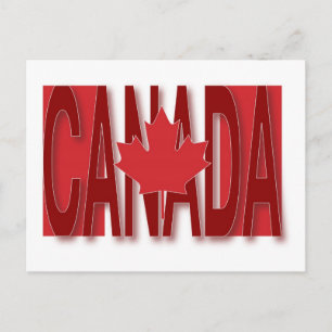 Kanada Flagga Vykort