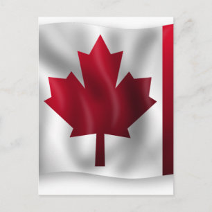 Kanada Flagga Vykort