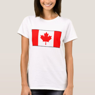 Kanada Flagga x Karta T-Shirt