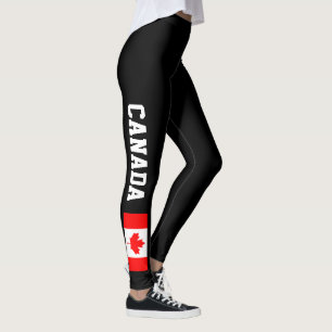 Kanada flaggadamasker för kanadensiska kvinnor oc leggings