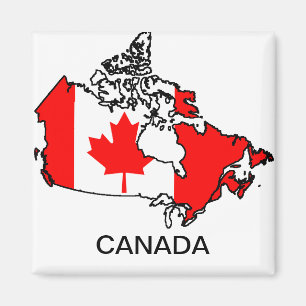 Kanada flaggakarta magnet