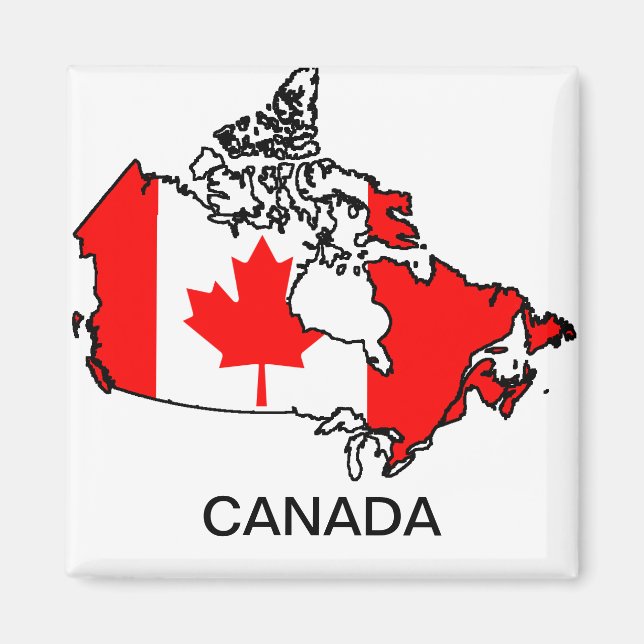 Kanada flaggakarta magnet (Framsidan)