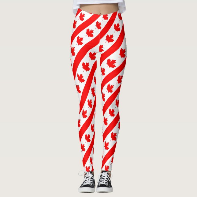 Kanada flaggalönnlöv leggings (Framsida)