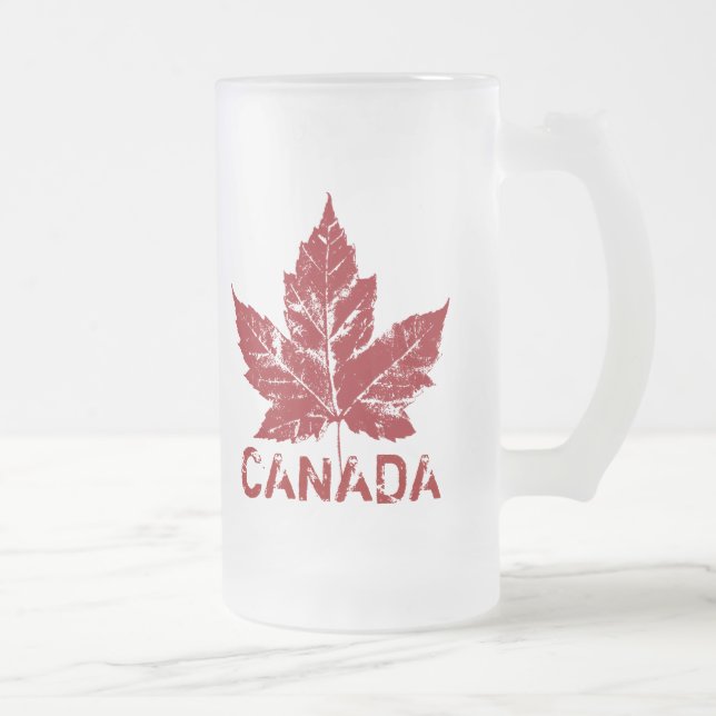 Kanada för öl för Kanada flaggasouvenir Glass mugg (Höger)