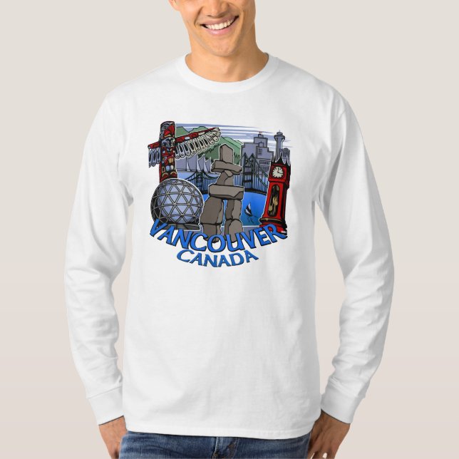 Kanada för skjorta för Vancouver souvenirlångärmad T Shirt (Framsida)