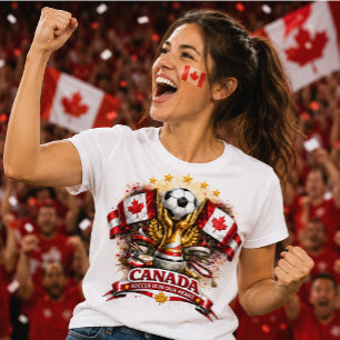 Kanada Fotboll Fan Kanadensisk Fotboll Världscup T Shirt