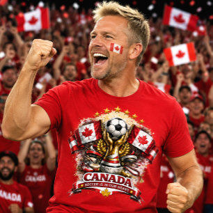 Kanada Fotboll Fan Kanadensisk Fotboll Världscupen T Shirt