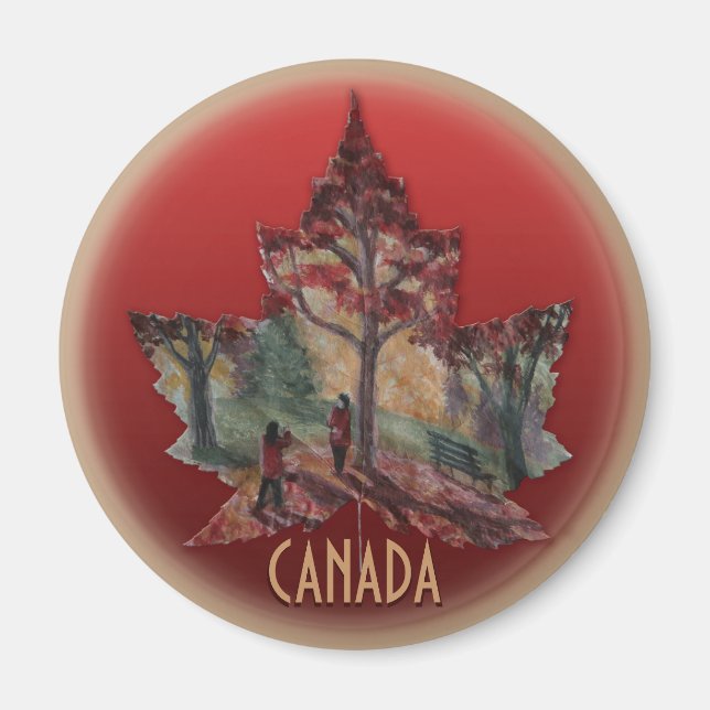 Kanada Fridge Magnet Canada Maple Löv Magnet (Framsidan)