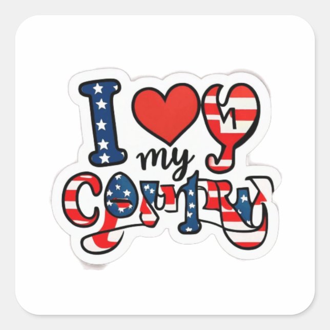 Kanada Fyrkantigt Klistermärke (Framsida)