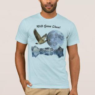 Kanada gås, måne & rolig T-tröja för berg T-shirt