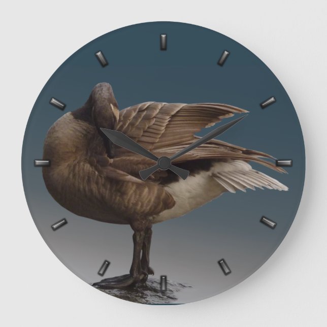 Kanada Gäse Clock Gifts Canada Goose Wall Clock Stor Klocka (Framsida)