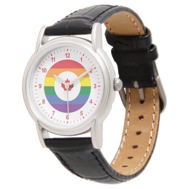 Kanada Gay pride Armbandsur (Vinklad)