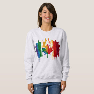 Kanada Gay pride Rainbow Flagga Maple Löv LGTBQ T Shirt