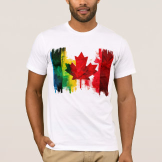 Kanada Gay pride Rainbow Flagga Maple Löv LGTBQ T Shirt