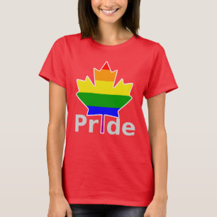 Kanada Gay pride Rainbow Flagga Maple Löv T-shirt