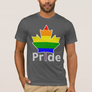Kanada Gay pride Rainbow Flagga Maple Löv T Shirt