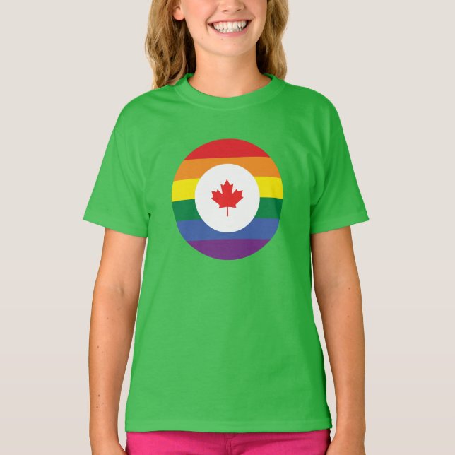 Kanada Gay pride T Shirt (Framsida)