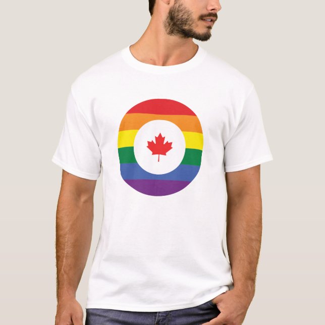 Kanada Gay pride T Shirt (Framsida)