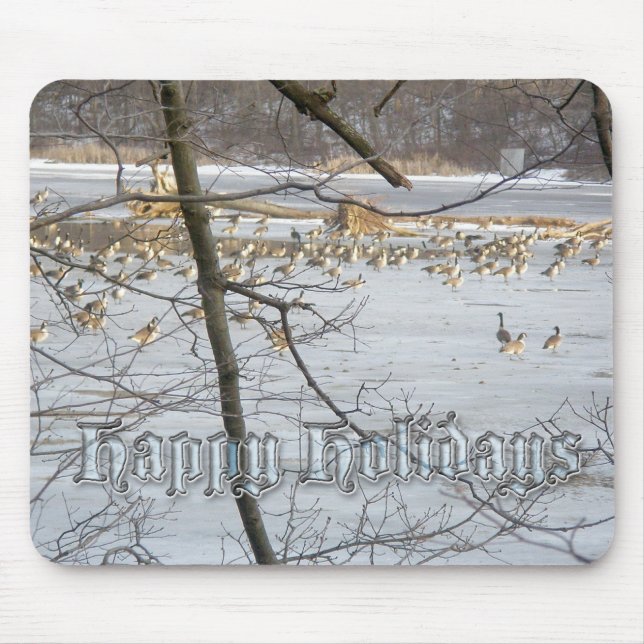 Kanada Geese Glad helg Mousepad Musmatta (Framsidan)