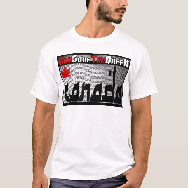 Kanada - God Save The Queen Tee Shirt (Framsida)