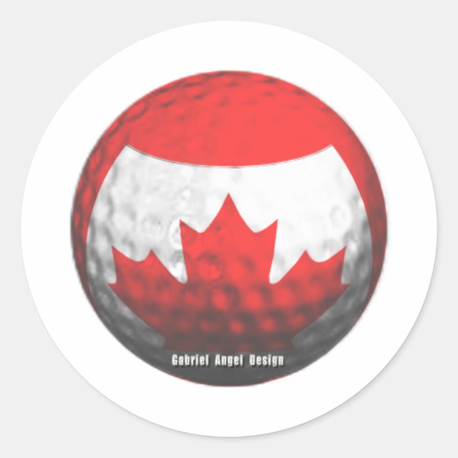 Kanada Golf Runt Klistermärke (Framsida)