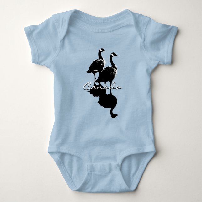 Kanada Goose Baby One-biet Canada Creeper Anpassni T Shirt (Framsida)